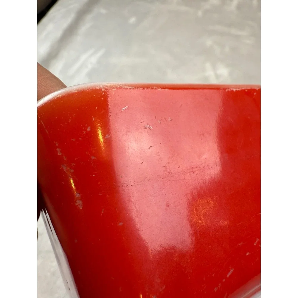 Pyrex 501B Red‎ Square Baking Dish Small Vintage Kitchenware